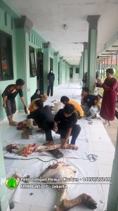 Pemotongan hewan kurban Idul Adha 1445H-2024M