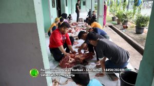 Pemotongan hewan kurban Idul Adha 1445H-2024M