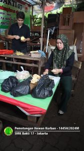 Pemotongan hewan kurban Idul Adha 1445H-2024M