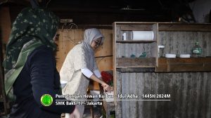 Pemotongan hewan kurban Idul Adha 1445H-2024M