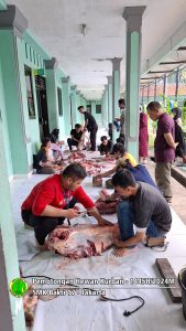 Pemotongan hewan kurban Idul Adha 1445H-2024M