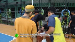 Pemotongan hewan kurban Idul Adha 1445H-2024M