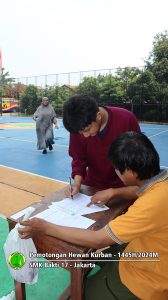 Pemotongan hewan kurban Idul Adha 1445H-2024M