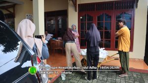 Pemotongan hewan kurban Idul Adha 1445H-2024M