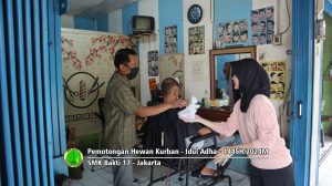 Pemotongan hewan kurban Idul Adha 1445H-2024M