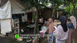Pemotongan hewan kurban Idul Adha 1445H-2024M