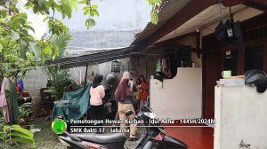 Pemotongan hewan kurban Idul Adha 1445H-2024M