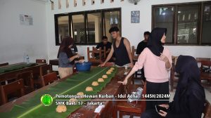 Pemotongan hewan kurban Idul Adha 1445H-2024M
